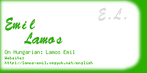 emil lamos business card